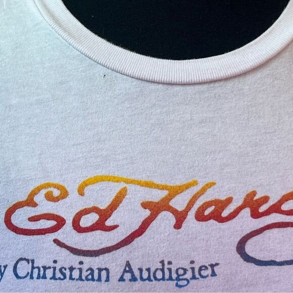 Ed Hardy Y2K Dragon & Skull Tattoo Graphic Tee Dress Small - Picture 5 of 13